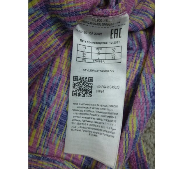 Guess X J Balvin Collab Limited Edition Space Dyed Ribbed Knit Mini Dress - Picture 6 of 15